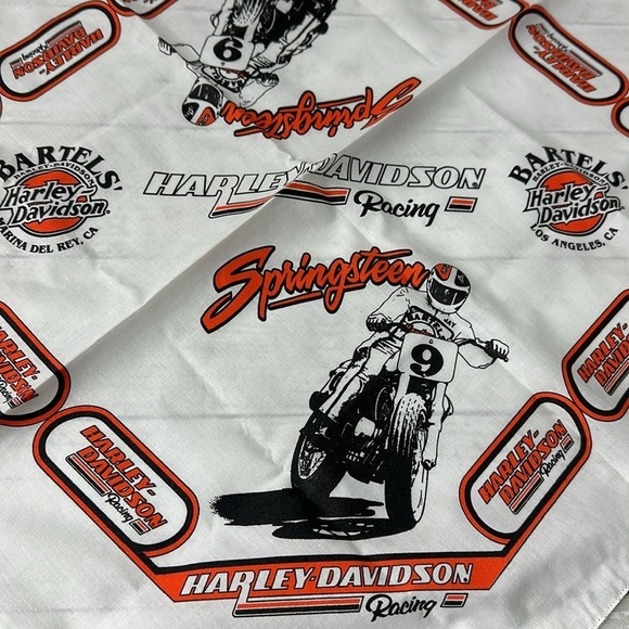 HARLEY DAVIDSON BANDANA Racing Springsteen 2008 white new - Picture 2 of 7